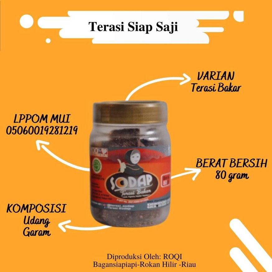 Produk Terasi Bakar Sodap 80gr